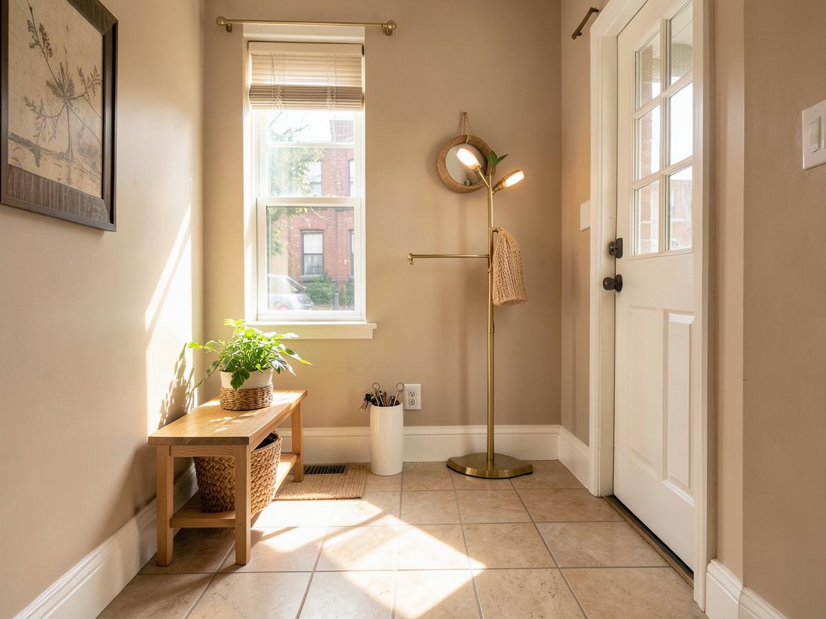 Clean, sunlit entryway of a Toronto home